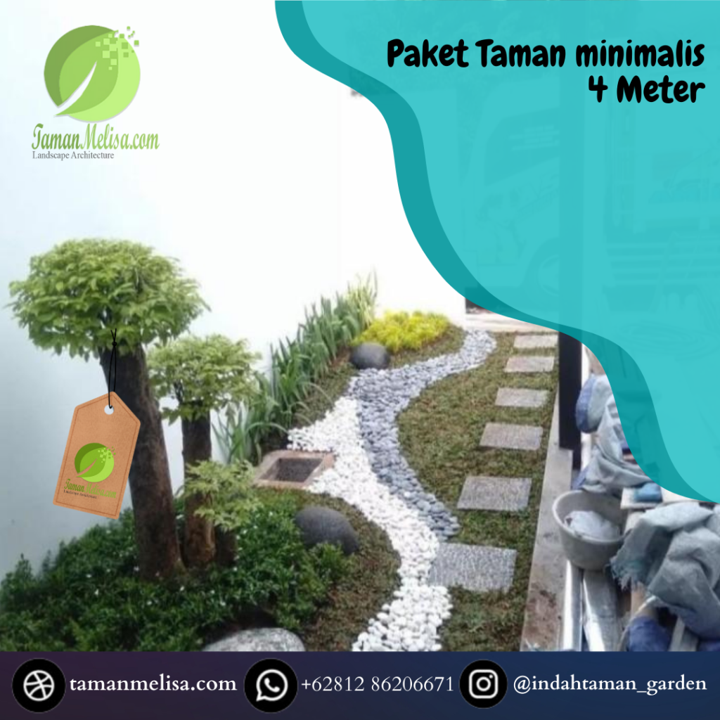 tukang taman - jasa pembnuatan taman minimalis murah 4 meter